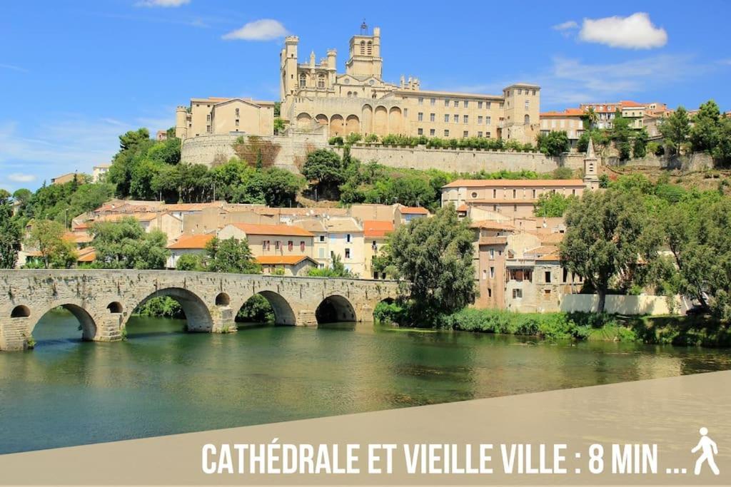 Lou Cabanot - Appartement Lumineux 3 Chambres - Parking Gratuit Beziers Luaran gambar
